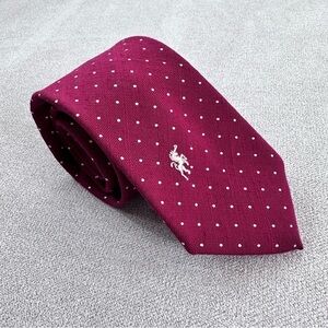 Vintage Bronzini Tie. Red with white dots.